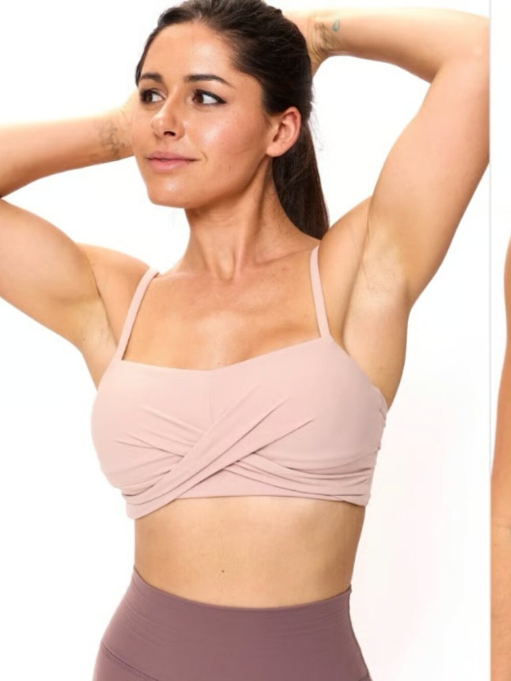 Buffbunny ivy wrap sports bra berry ice